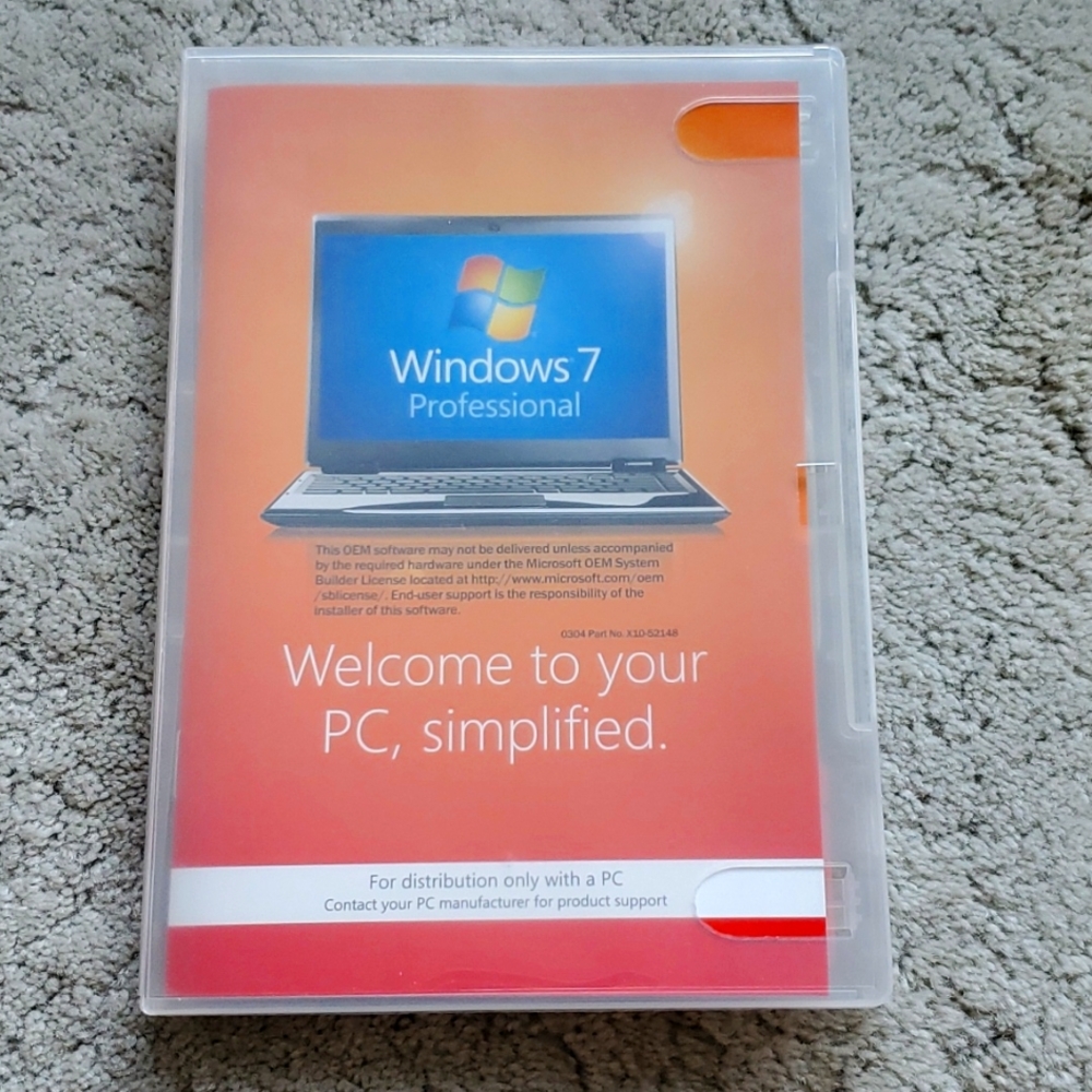 Microsoft Windows 7 Professional Software